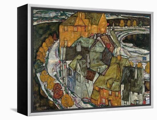 Crescent of Houses II (Island Tow), 1915-Egon Schiele-Framed Premier Image Canvas