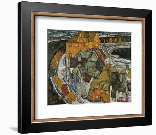 Crescent of Houses II (Island Town), 1915-Egon Schiele-Framed Giclee Print