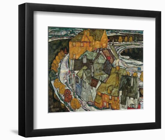 Crescent of Houses II (Island Town), 1915-Egon Schiele-Framed Giclee Print