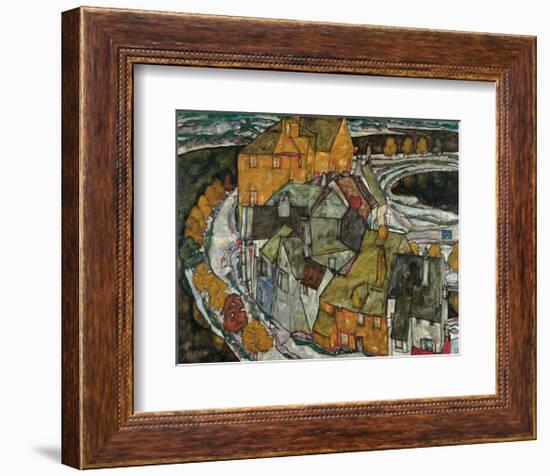 Crescent of Houses II (Island Town), 1915-Egon Schiele-Framed Art Print