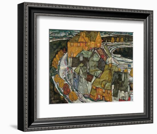 Crescent of Houses II (Island Town), 1915-Egon Schiele-Framed Art Print