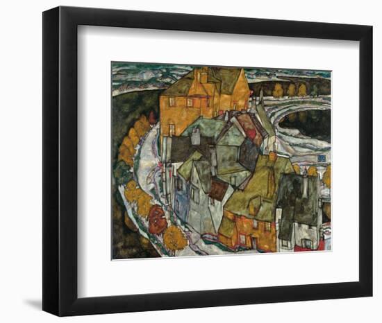 Crescent of Houses II (Island Town), 1915-Egon Schiele-Framed Art Print