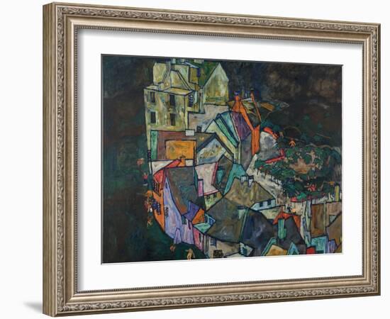 Crescent of Houses III-Egon Schiele-Framed Giclee Print