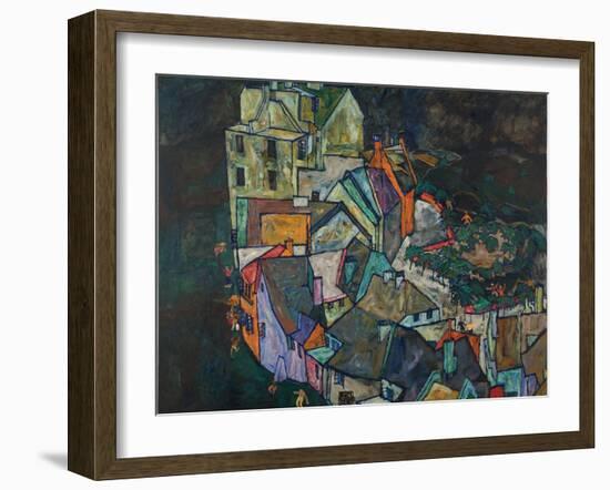 Crescent of Houses III-Egon Schiele-Framed Giclee Print