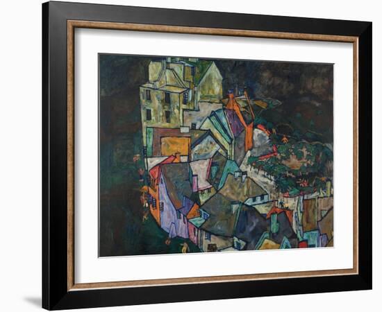 Crescent of Houses III-Egon Schiele-Framed Giclee Print