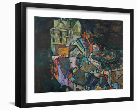 Crescent of Houses III-Egon Schiele-Framed Giclee Print