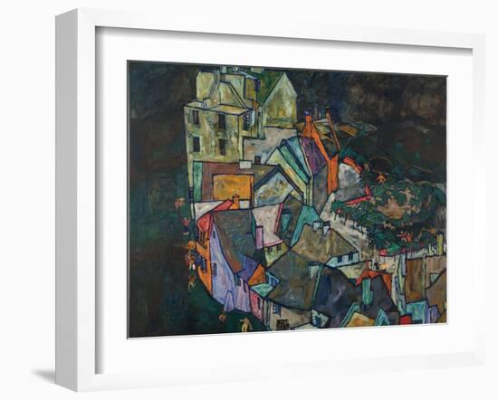 Crescent of Houses III-Egon Schiele-Framed Giclee Print