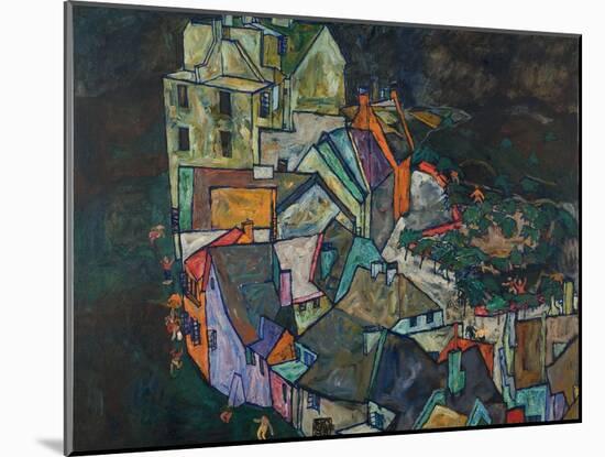 Crescent of Houses III-Egon Schiele-Mounted Giclee Print