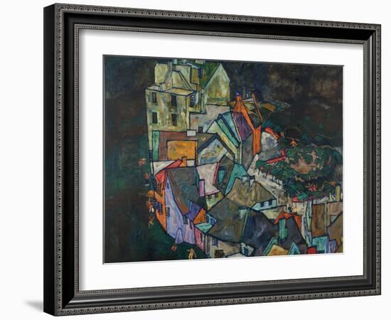 Crescent of Houses III-Egon Schiele-Framed Giclee Print