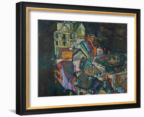 Crescent of Houses III-Egon Schiele-Framed Giclee Print