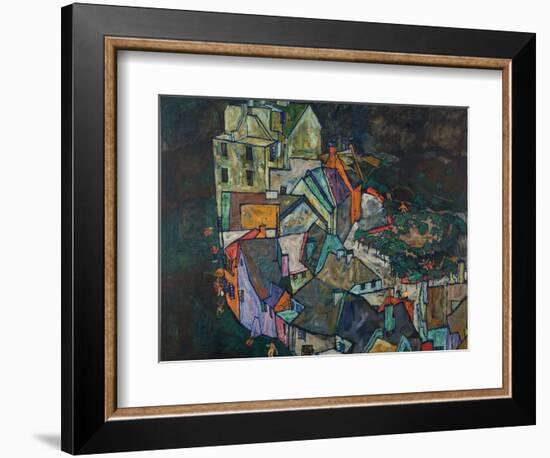 Crescent of Houses III-Egon Schiele-Framed Giclee Print