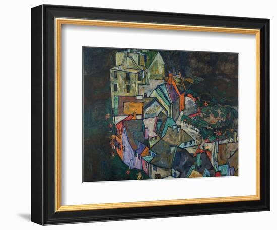 Crescent of Houses III-Egon Schiele-Framed Giclee Print