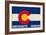 Crested Butte, Colorado - Colorado State Flag-Lantern Press-Framed Art Print