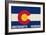 Crested Butte, Colorado - Colorado State Flag-Lantern Press-Framed Art Print