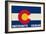 Crested Butte, Colorado - Colorado State Flag-Lantern Press-Framed Art Print