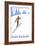 Crested Butte, Colorado - Cross Country Skier-Lantern Press-Framed Art Print