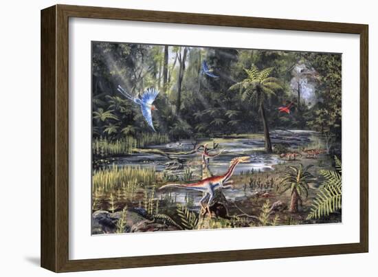 Cretaceous Life, Artwork-Richard Bizley-Framed Photographic Print