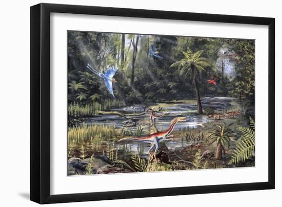 Cretaceous Life, Artwork-Richard Bizley-Framed Photographic Print