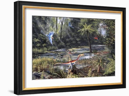 Cretaceous Life, Artwork-Richard Bizley-Framed Photographic Print