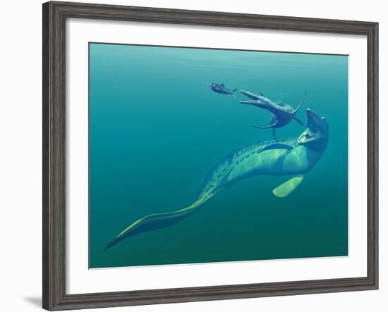 Cretaceous Marine Predators, Artwork-Walter Myers-Framed Photographic Print
