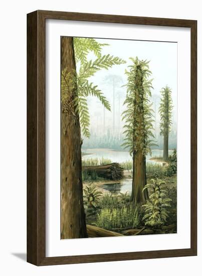 Cretaceous Tree Ferns, Artwork-Richard Bizley-Framed Photographic Print