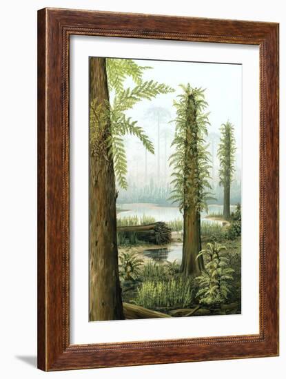 Cretaceous Tree Ferns, Artwork-Richard Bizley-Framed Photographic Print