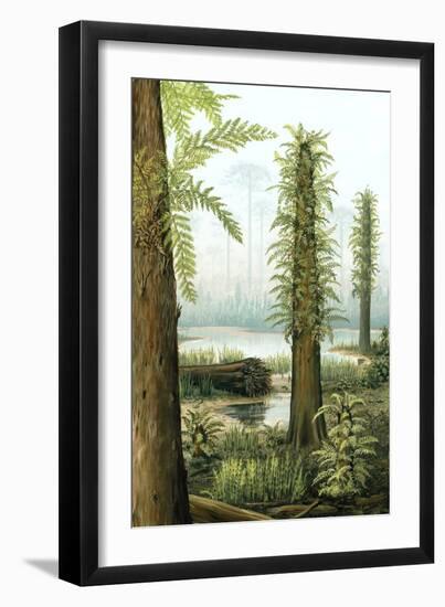 Cretaceous Tree Ferns, Artwork-Richard Bizley-Framed Photographic Print