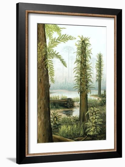 Cretaceous Tree Ferns, Artwork-Richard Bizley-Framed Photographic Print