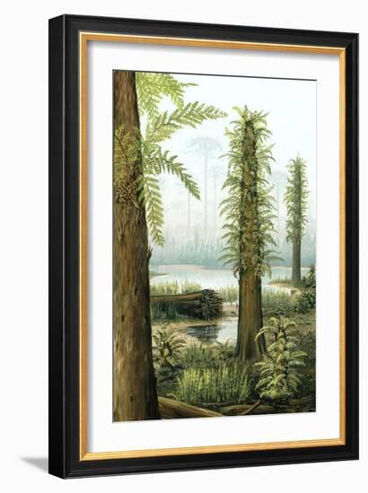 Cretaceous Tree Ferns, Artwork-Richard Bizley-Framed Photographic Print