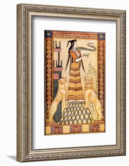 Cretan Snake Goddess-John Duncan-Framed Photographic Print