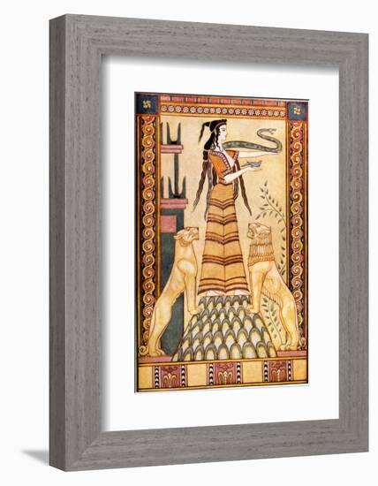 Cretan Snake Goddess-John Duncan-Framed Photographic Print