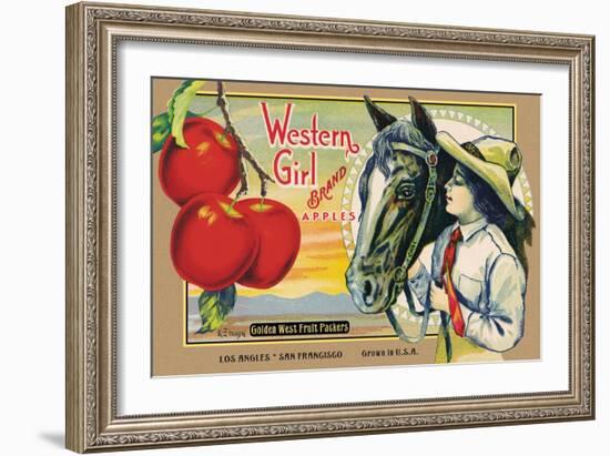 Crete Label "Apple"-Kerne Erickson-Framed Art Print