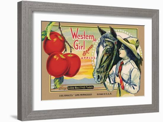 Crete Label "Apple"-Kerne Erickson-Framed Art Print