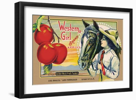 Crete Label "Apple"-Kerne Erickson-Framed Art Print