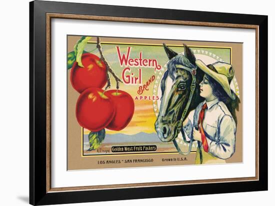 Crete Label "Apple"-Kerne Erickson-Framed Art Print