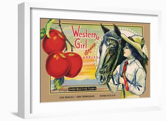 Crete Label "Apple"-Kerne Erickson-Framed Art Print