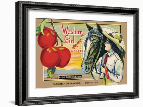 Crete Label "Apple"-Kerne Erickson-Framed Art Print