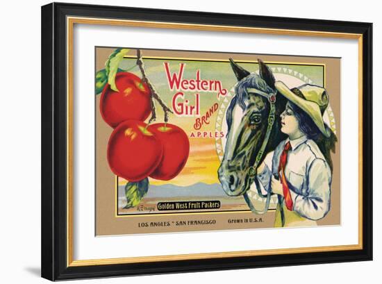 Crete Label "Apple"-Kerne Erickson-Framed Art Print