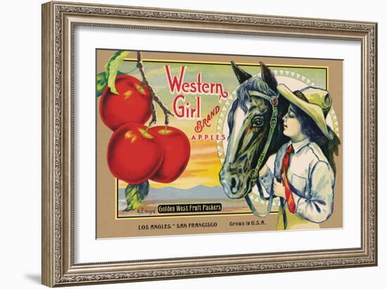 Crete Label "Apple"-Kerne Erickson-Framed Art Print