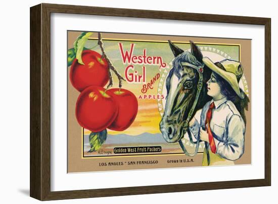 Crete Label "Apple"-Kerne Erickson-Framed Art Print