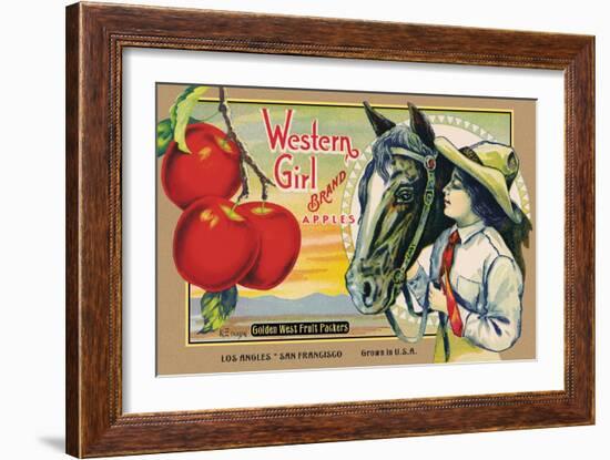 Crete Label "Apple"-Kerne Erickson-Framed Art Print