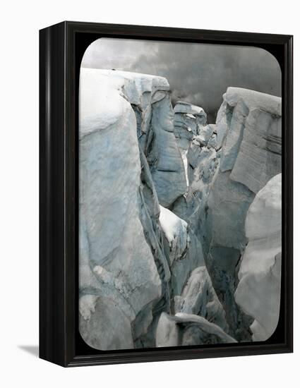 Crevasse at Mt. Tacoma, 1912-Ashael Curtis-Framed Premier Image Canvas