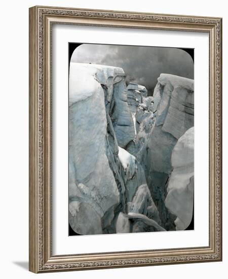 Crevasse at Mt. Tacoma, 1912-Ashael Curtis-Framed Giclee Print