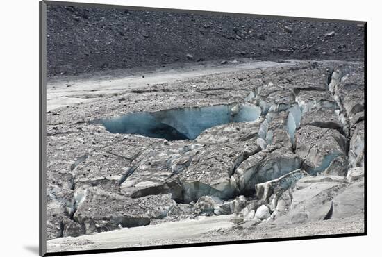 crevasse in the glacier Pasterze, Hohe Tauern, Carinthia, East Tyrol, Austria-Christian Zappel-Mounted Photographic Print