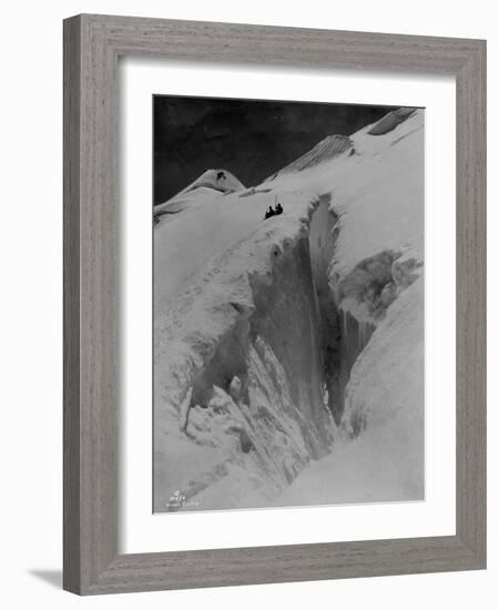 Crevasse on Mount Baker, Circa 1907-Asahel Curtis-Framed Giclee Print