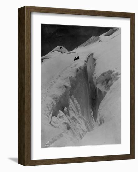 Crevasse on Mount Baker, Circa 1907-Asahel Curtis-Framed Giclee Print