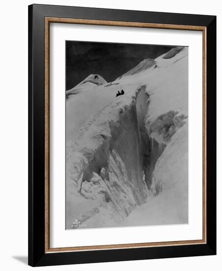 Crevasse on Mount Baker, Circa 1907-Asahel Curtis-Framed Giclee Print