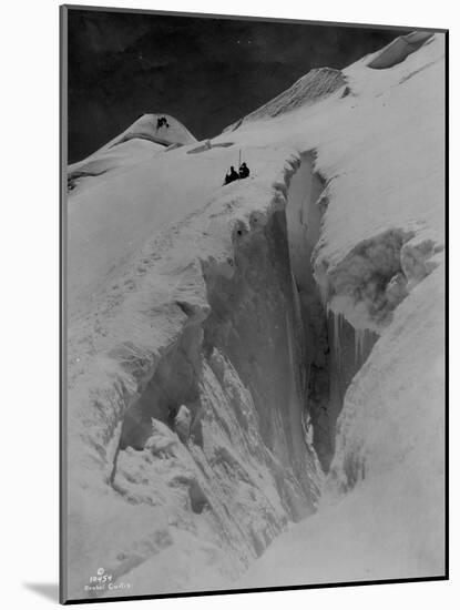 Crevasse on Mount Baker, Circa 1907-Asahel Curtis-Mounted Giclee Print