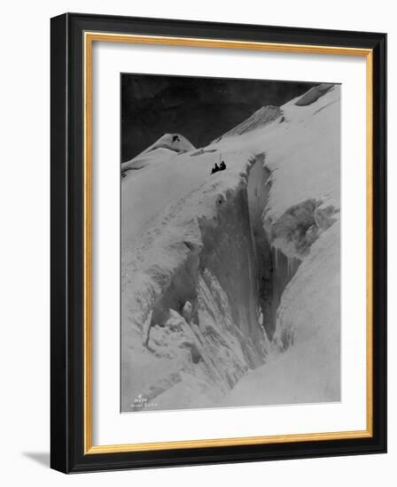 Crevasse on Mount Baker, Circa 1907-Asahel Curtis-Framed Giclee Print