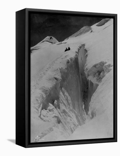 Crevasse on Mount Baker, Circa 1907-Asahel Curtis-Framed Premier Image Canvas